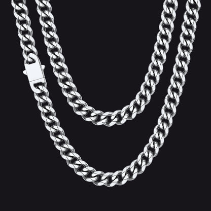 Hip Hop Cuban Chain Necklace for Huasband Boyfriends Gift 6/9/12mm Width