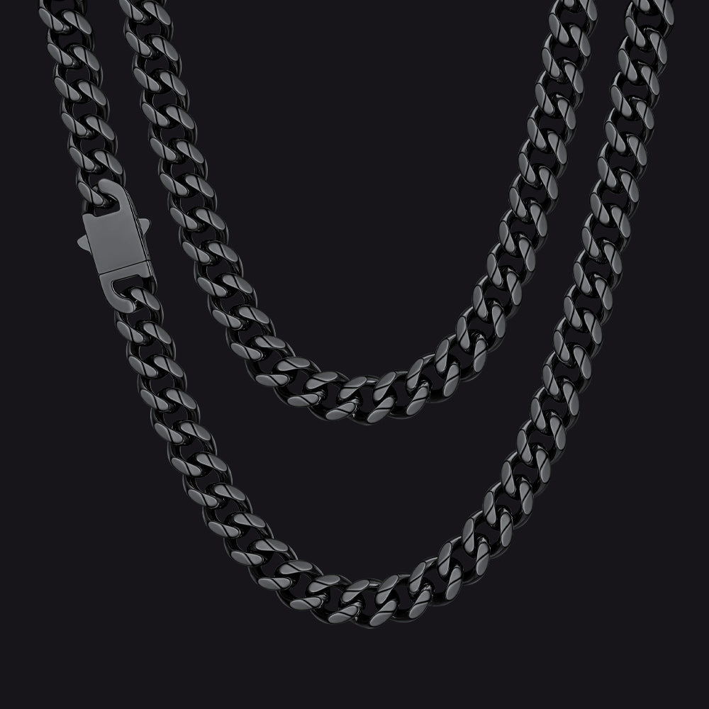 Hip Hop Cuban Chain Necklace for Huasband Boyfriends Gift 6/9/12mm Width