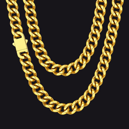 Hip Hop Cuban Chain Necklace for Huasband Boyfriends Gift 6/9/12mm Width