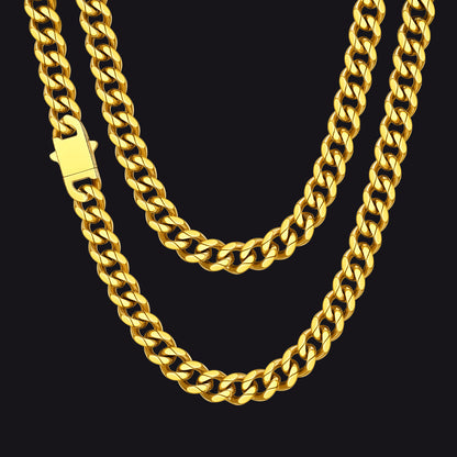 Hip Hop Cuban Chain Necklace for Huasband Boyfriends Gift 6/9/12mm Width