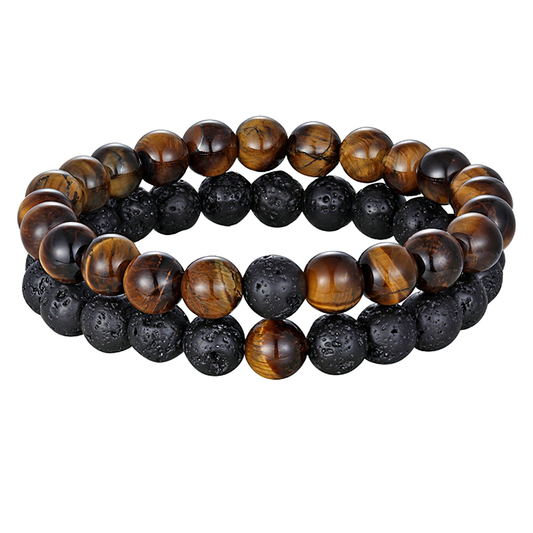 Natural Stone Bracelet for and / Cool Couples Bracelet
