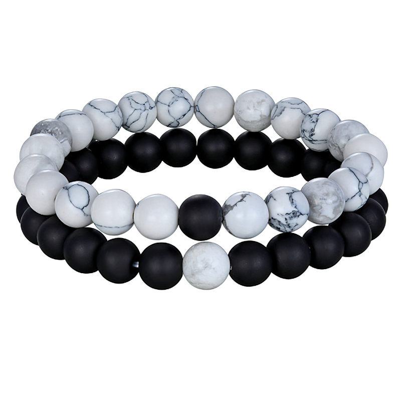 Natural Stone Bracelet for and / Cool Couples Bracelet