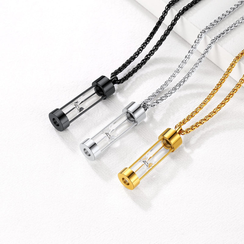 Hourglass Urn Necklace for Ashes Cremation Keepsakes for
