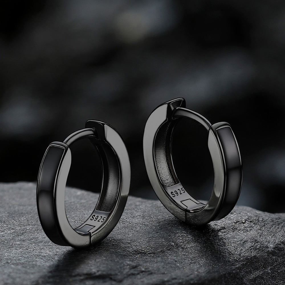 Huggie Hoop Earrings for & – 925 Sterling Silver, 10mm