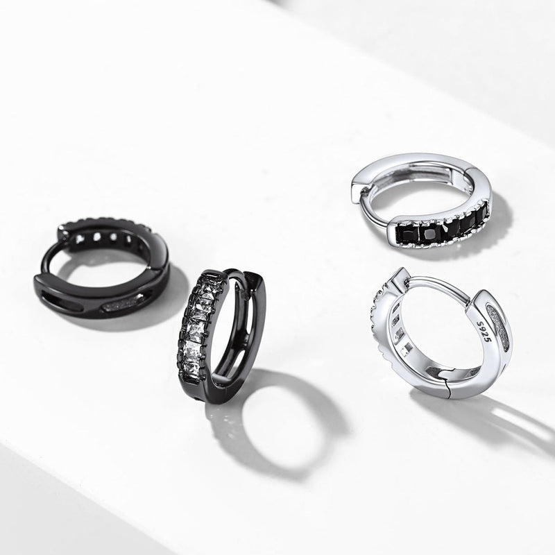 Hypoallergenic Cz Huggie Hoop Earrings for