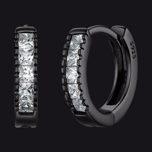 Hypoallergenic Cz Huggie Hoop Earrings for