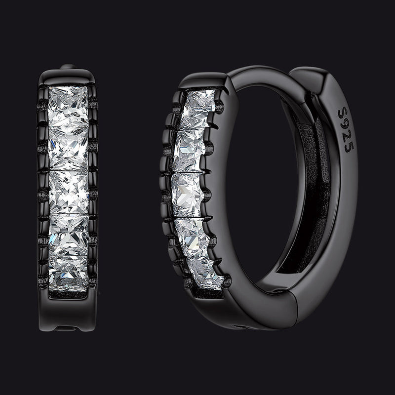 Hypoallergenic Cz Huggie Hoop Earrings for