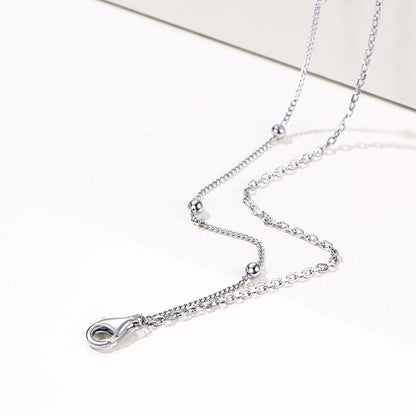 925 Sterling Silver Bead Chain Layered Initial Anklets for Girlfriend Gift