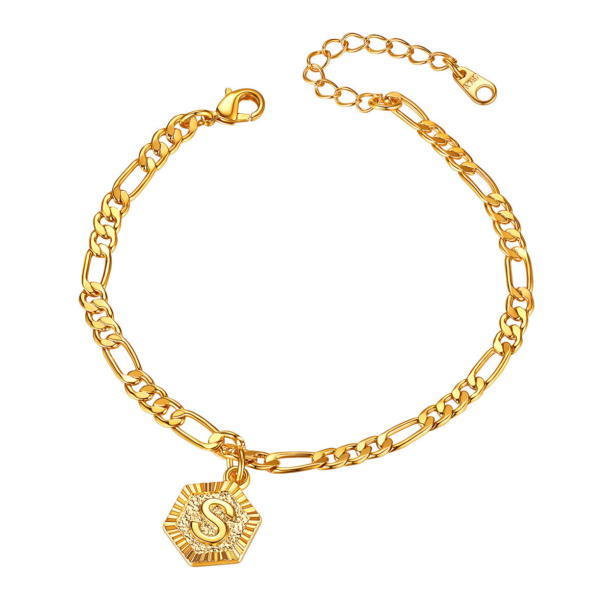 Custom Initial Figaro Link Anklet for