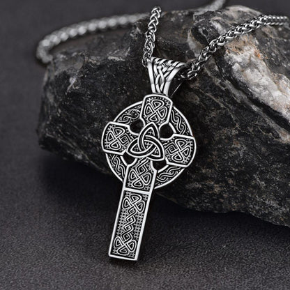 Irish Celtic Cross Necklace Pendant for