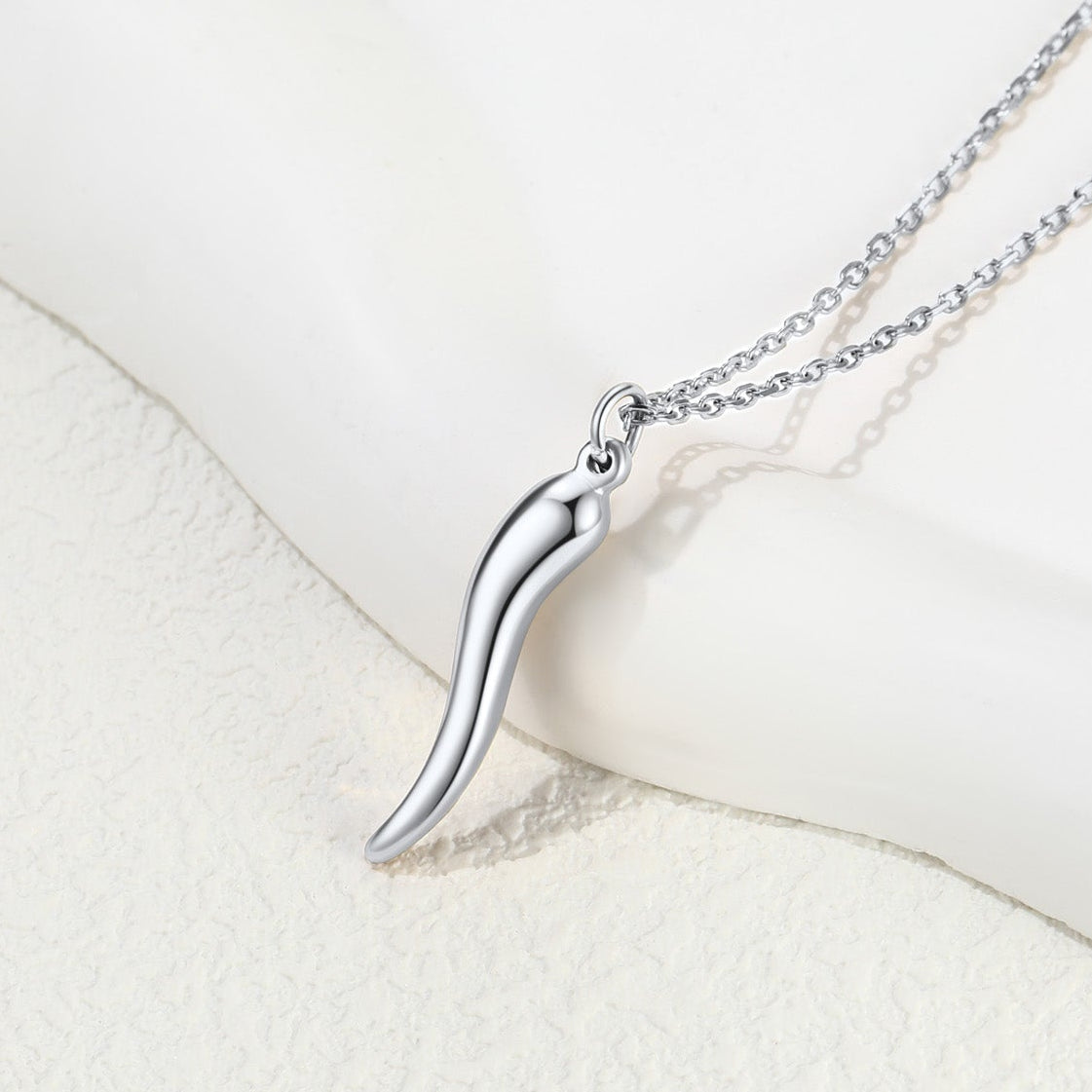Cornicello Italian Horn Amulet Pendant Necklace for
