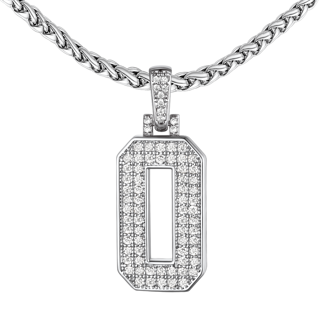 Baseball Diamond Jersey Number Chain Necklace for