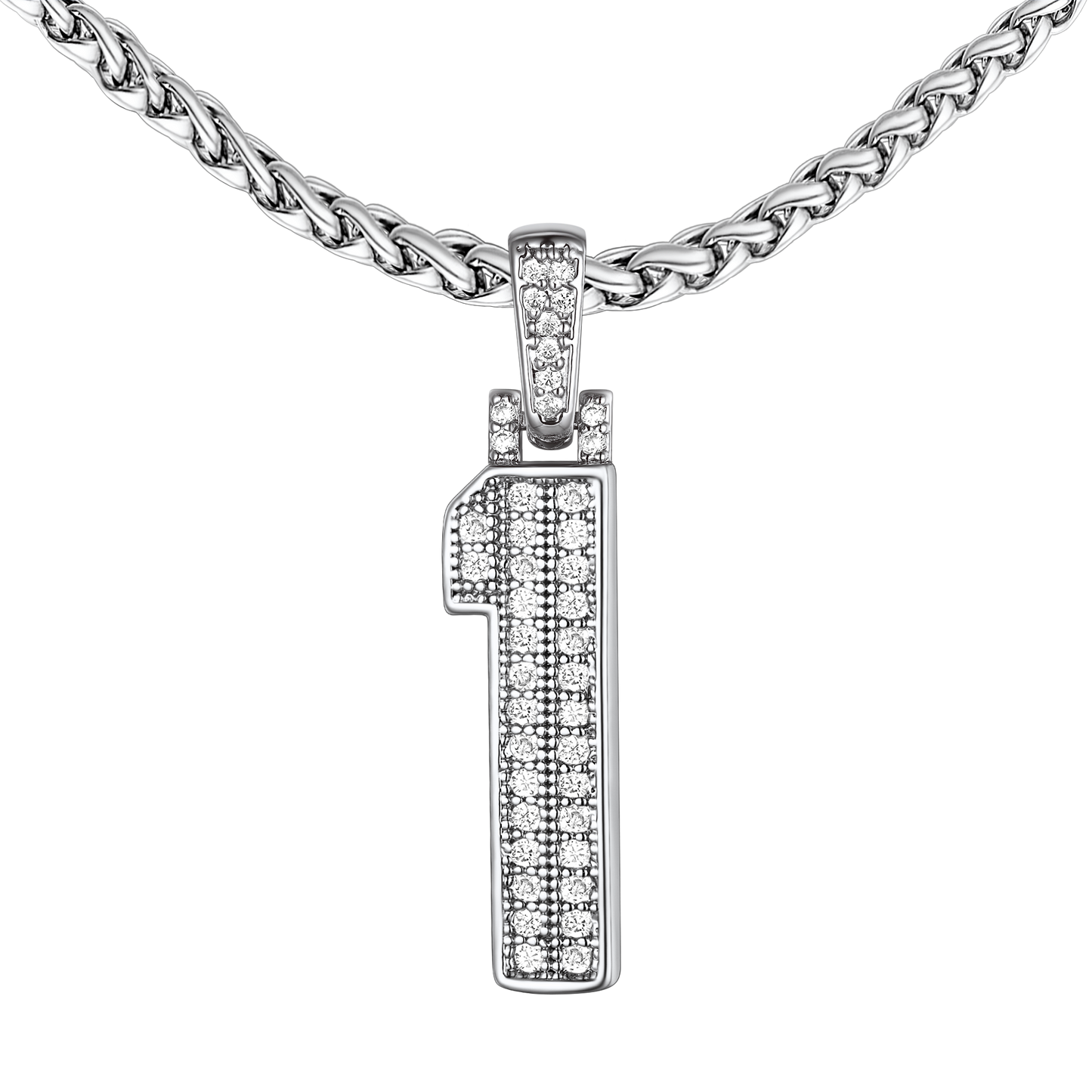 Baseball Diamond Jersey Number Chain Necklace for