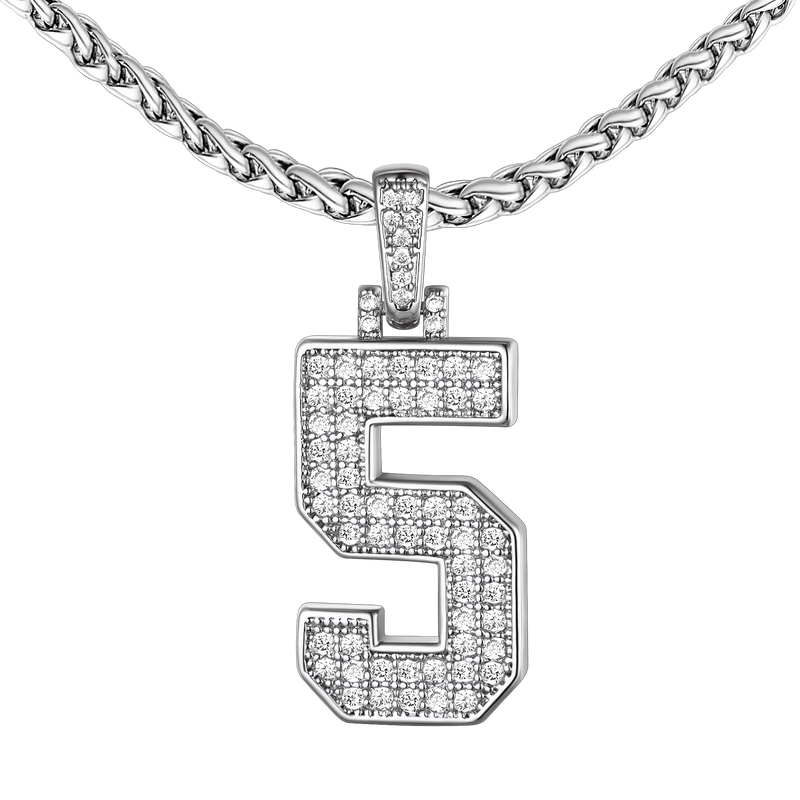 Baseball Diamond Jersey Number Chain Necklace for