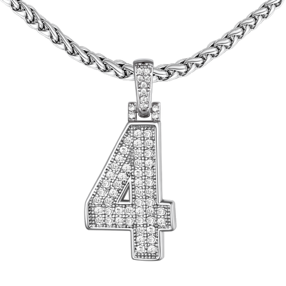 Baseball Diamond Jersey Number Chain Necklace for