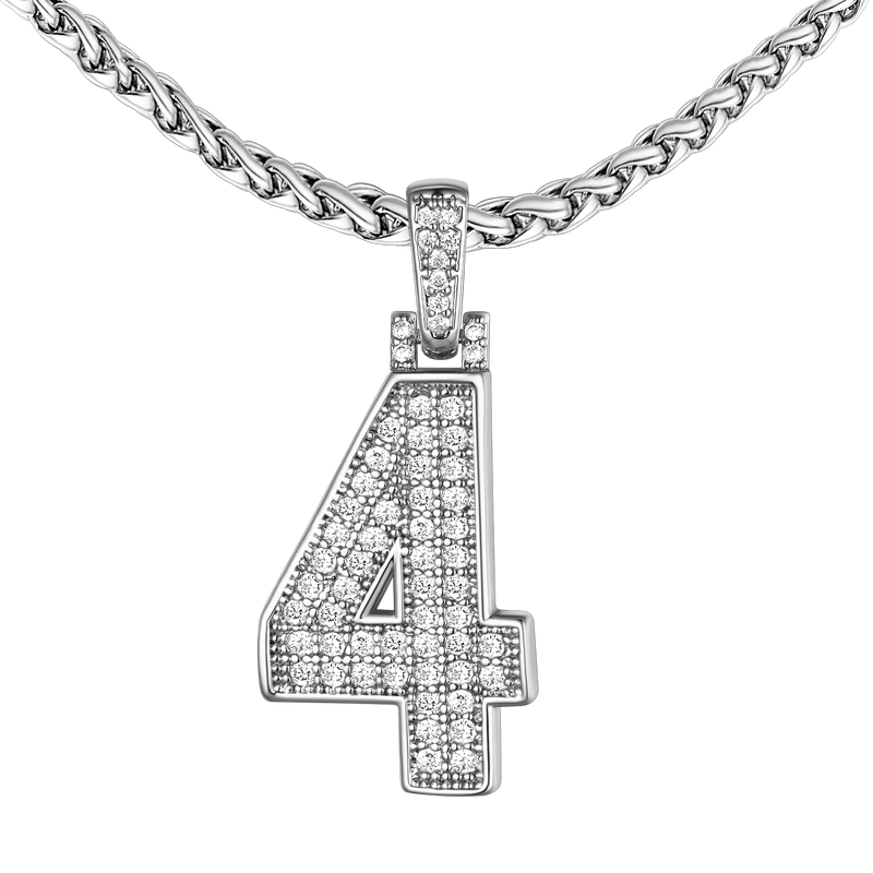 Baseball Diamond Jersey Number Chain Necklace for