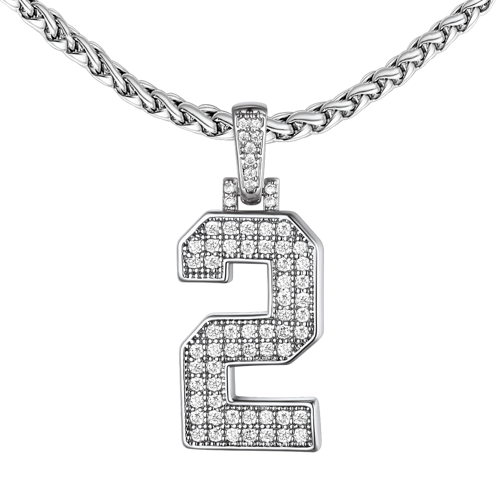 Baseball Diamond Jersey Number Chain Necklace for