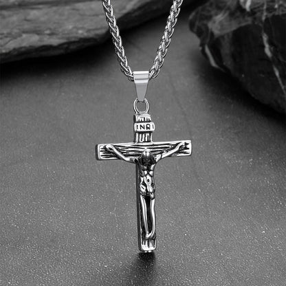Christian Crucifix Cross Urn Necklace for Ashes Memorial Gift