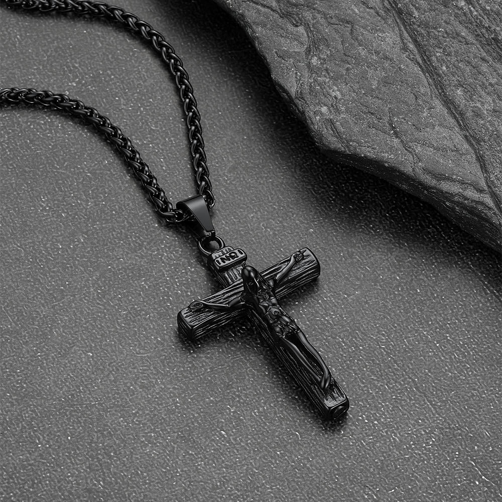 Christian Crucifix Cross Urn Necklace for Ashes Memorial Gift