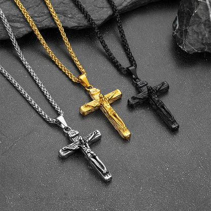 Christian Crucifix Cross Urn Necklace for Ashes Memorial Gift