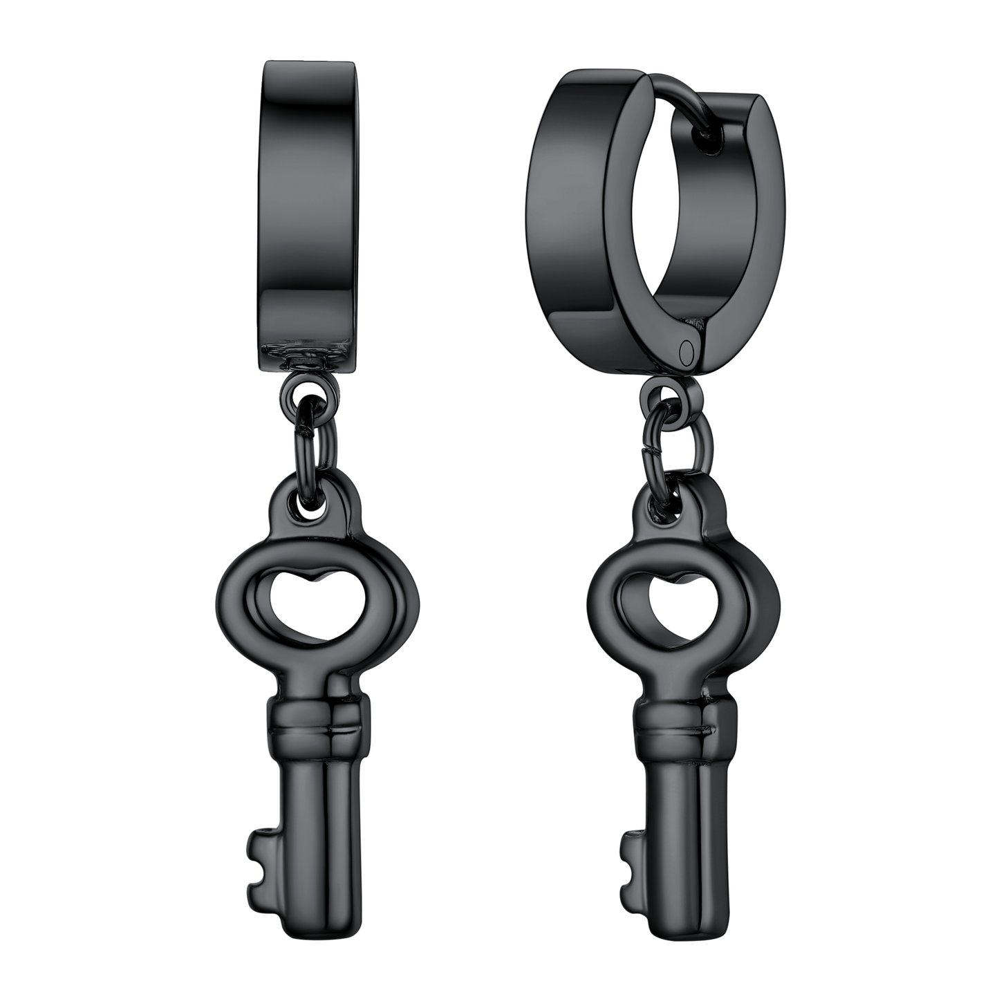 Flash Key Dangle Hoop Earrings for