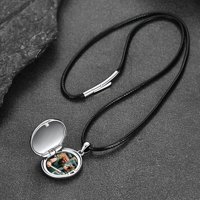 Custom Knights Templar Cross Photo Locket Necklace With Picture