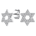Star of David Stud Earrings for in Sterling Silver