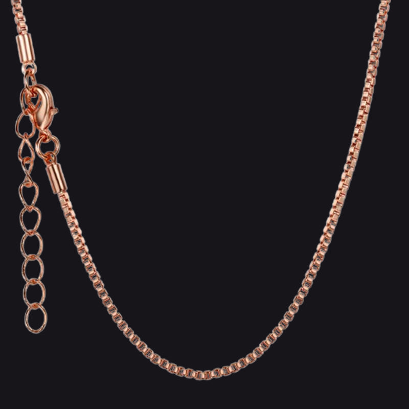 1.5mm Width Minimalist Box Chain Link Necklace for