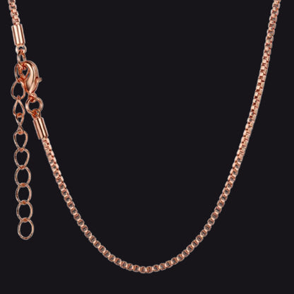 1.5mm Width Minimalist Box Chain Link Necklace for