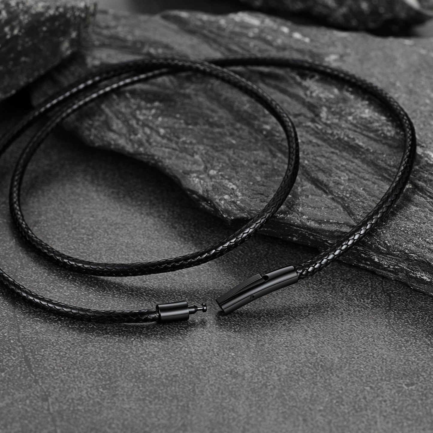 Braided Leather Cord Chain Wax Rope Necklace for 2mm/3mm
