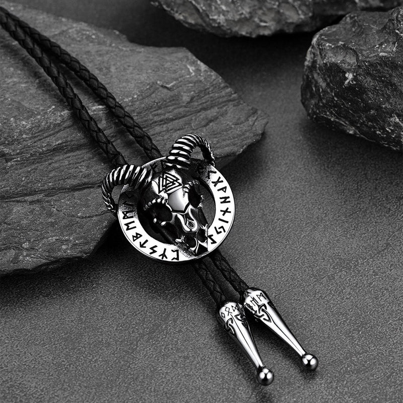 Satanic Baphomet Goat Bolo Tie for