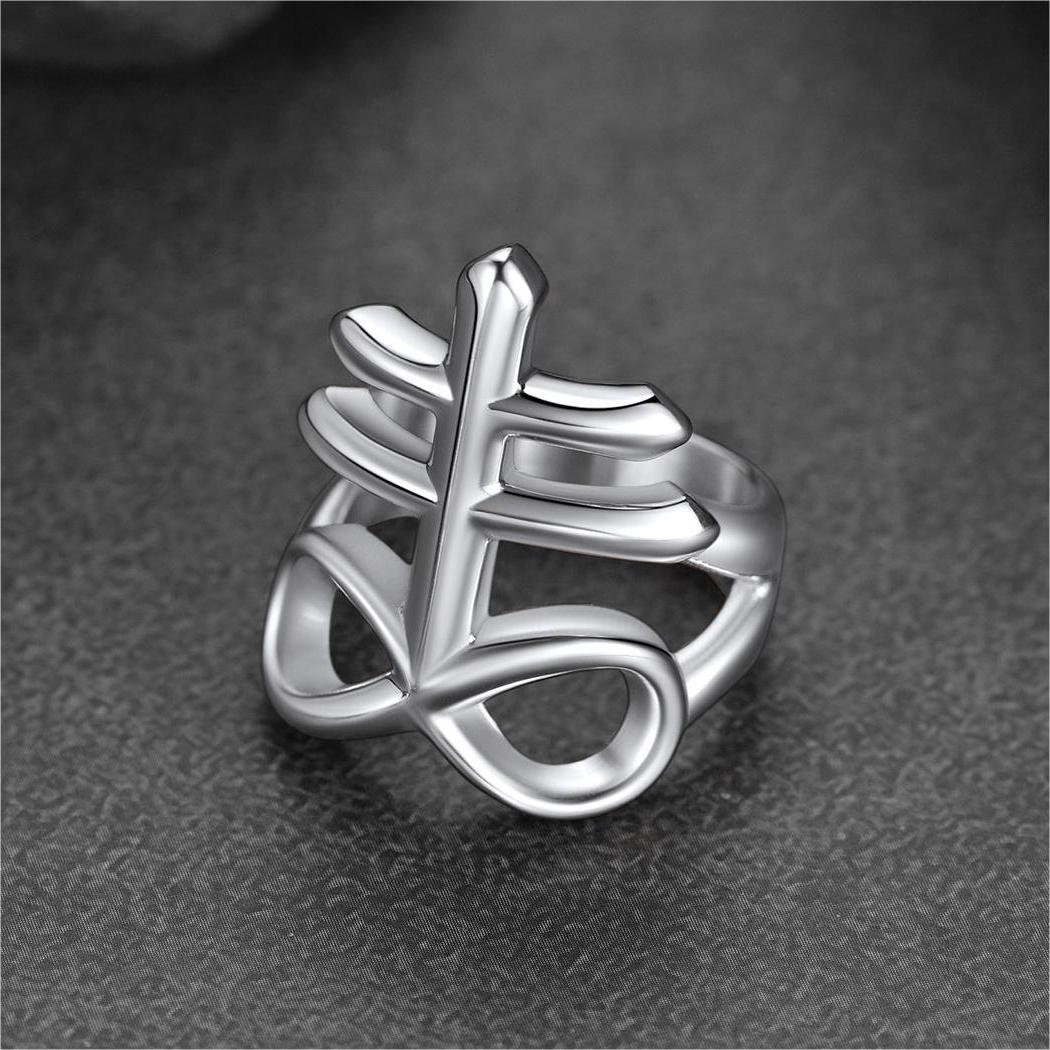 Satanic Leviathan Cross Stainless Steel Ring for