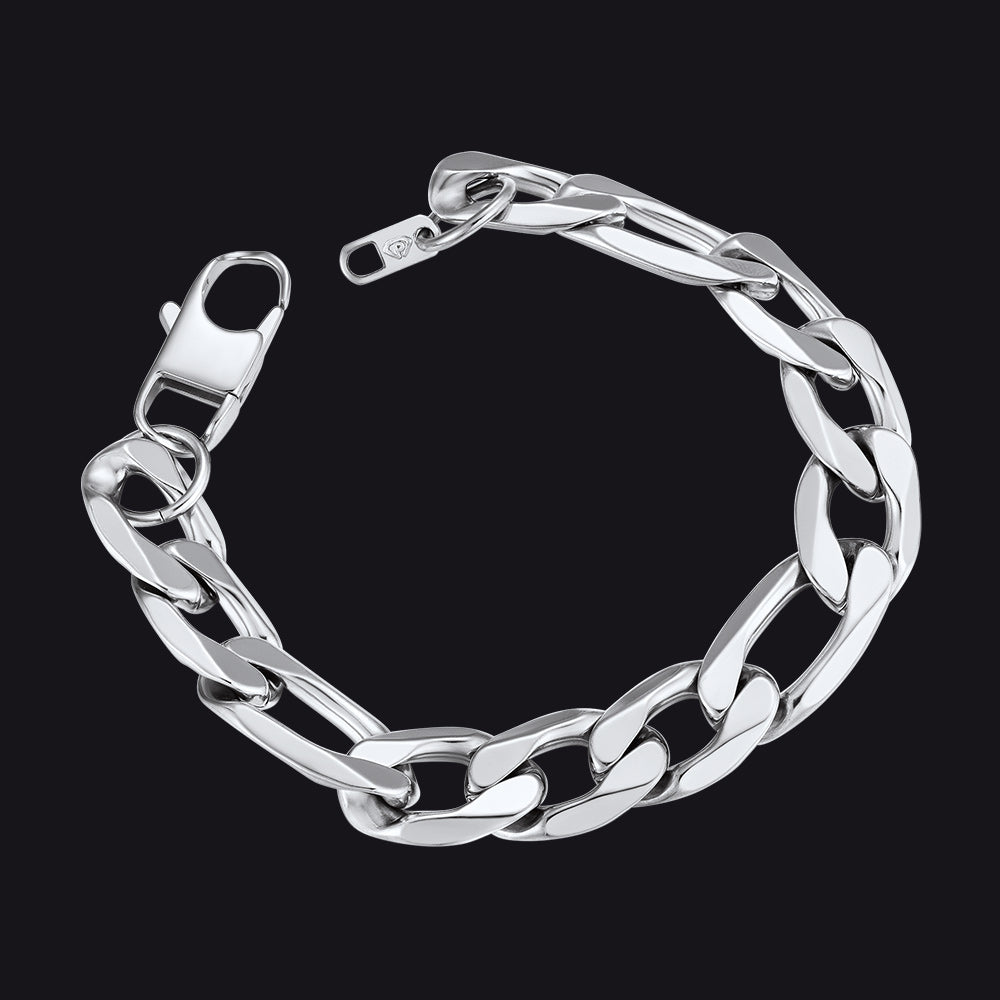 Figaro Link Bracelet for in Stainless Steel