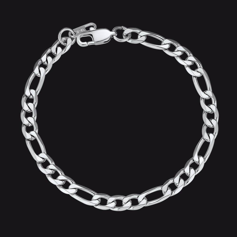 Figaro Link Bracelet for in Stainless Steel