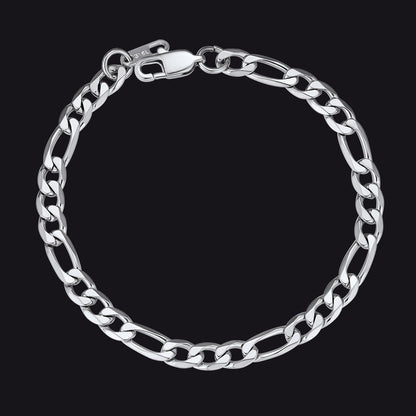 Figaro Link Bracelet for in Stainless Steel