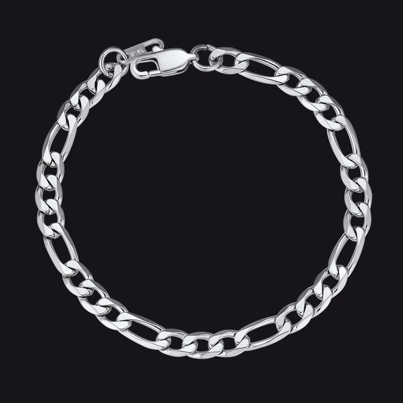 Figaro Link Bracelet for in Stainless Steel