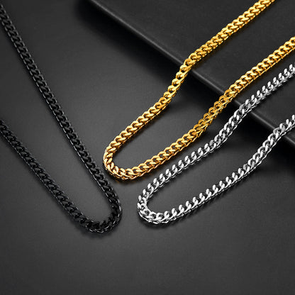 Franco Chain Link Stainless Steel Necklace for