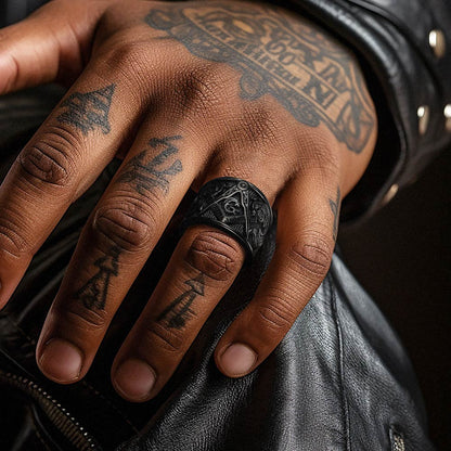 Freemason Masonic Stainless Steel Ring Band for