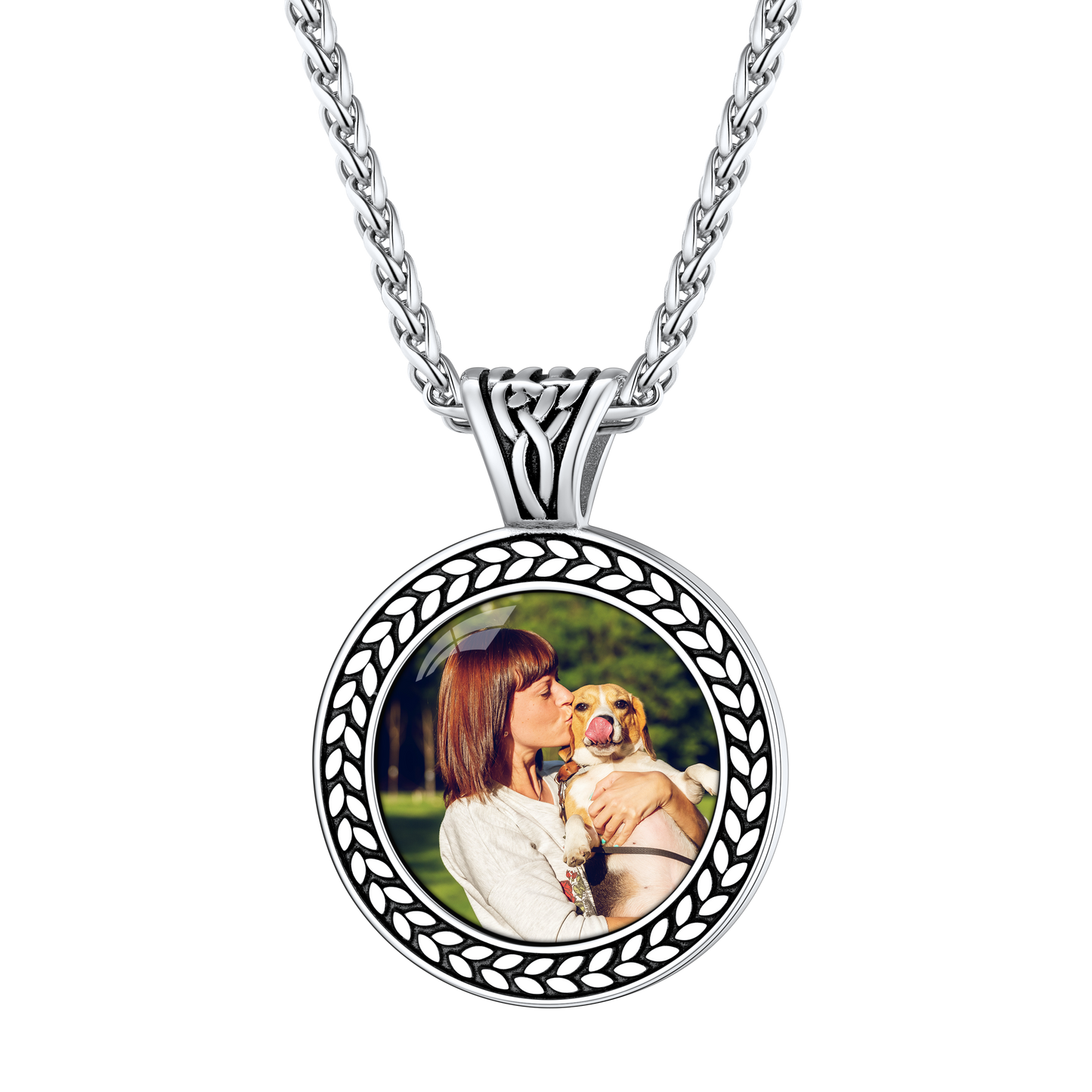 Personalized Pet Memorial Picture Necklace Pendant With Photo for