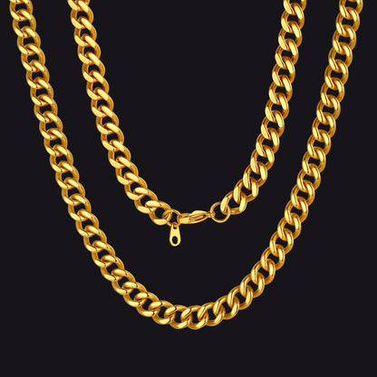 Sturdy Cuban Chain Necklace for 5/7/9/12mm Width