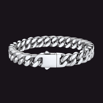 Miami Cuban Link Chain Bracelet 5/7/9/12mm Width for