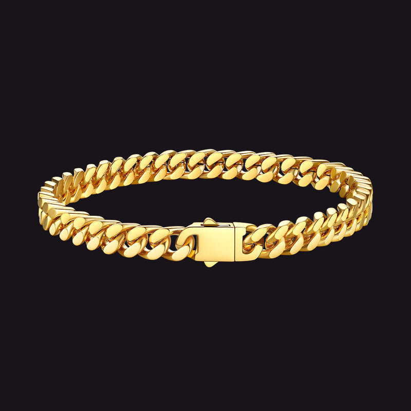 Miami Cuban Chain Bracelet 5/7/9/12mm Width Birthday Gift for