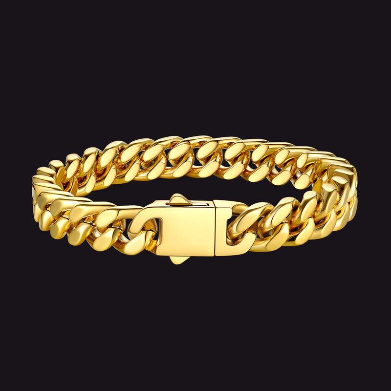 Miami Cuban Chain Bracelet 5/7/9/12mm Width Birthday Gift for