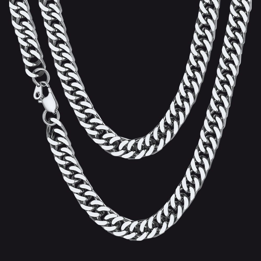 Miami Cuban Link Chain Necklace With Gift Crad for Him