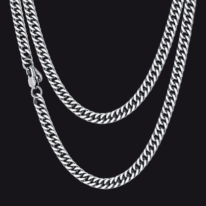 Miami Cuban Link Chain Necklace With Gift Crad for Him