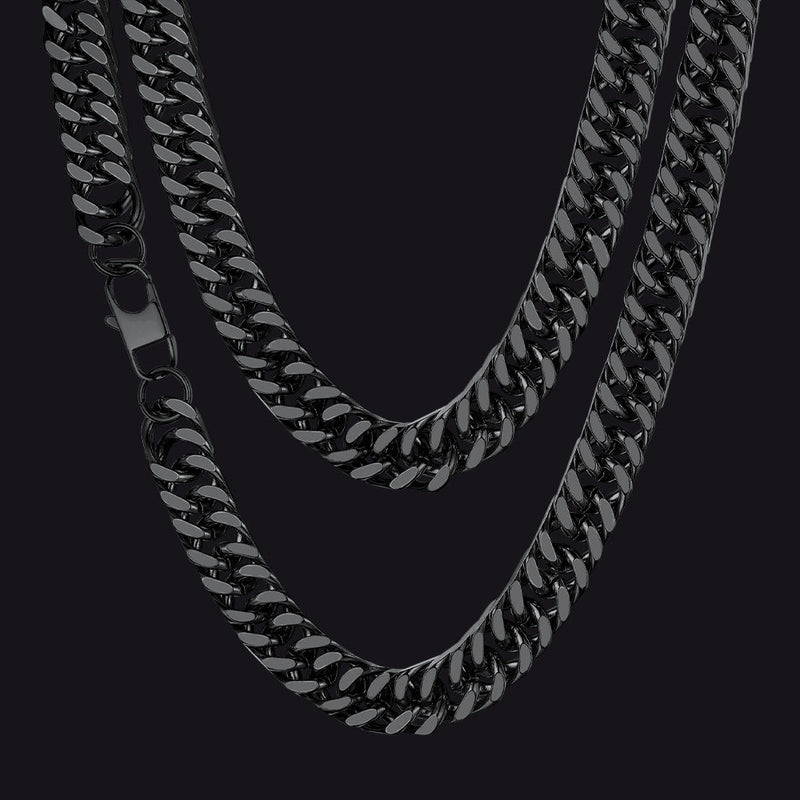 Miami Cuban Link Chain Necklace With Gift Crad for Him