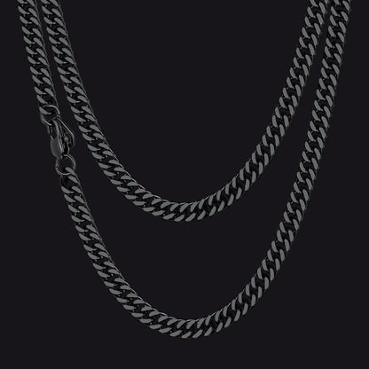 Miami Cuban Link Chain Necklace With Gift Crad for Him