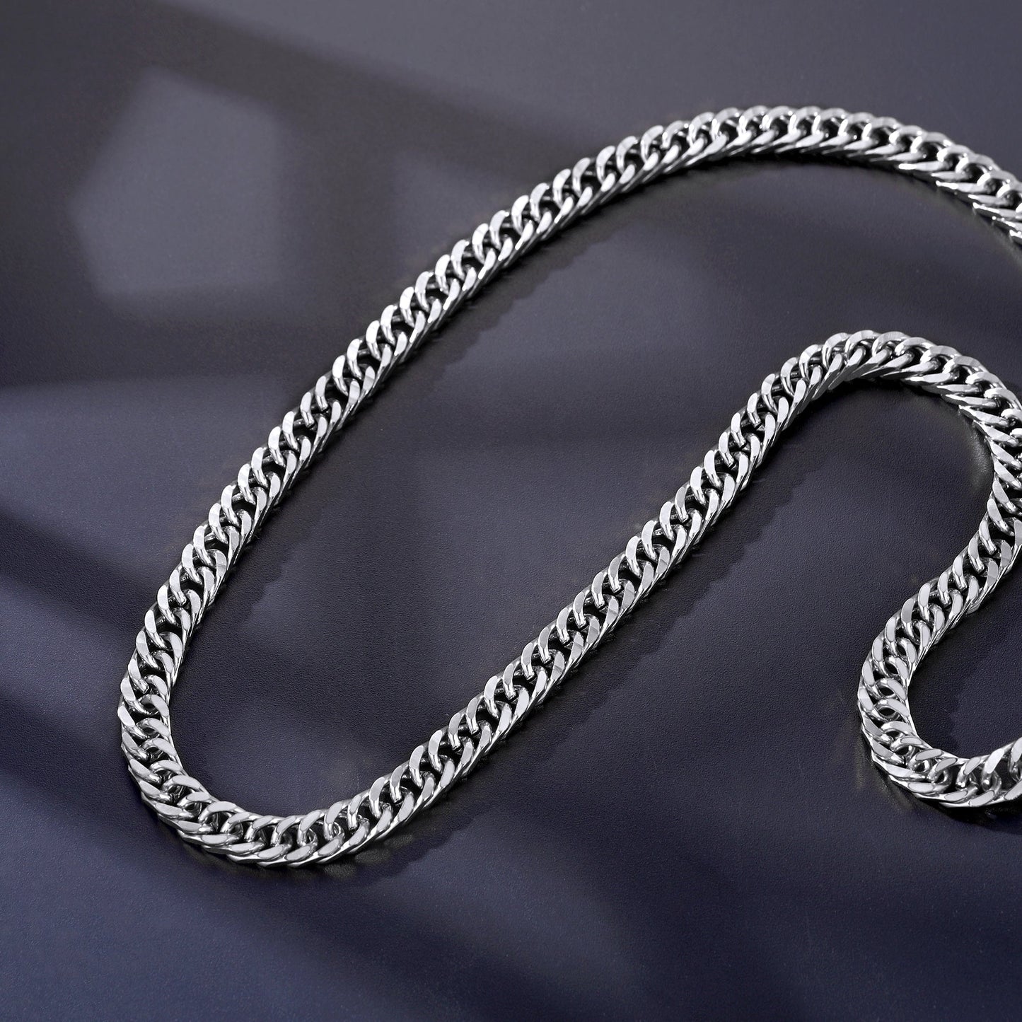Miami Cuban Link Chain Necklace With Gift Crad for Him