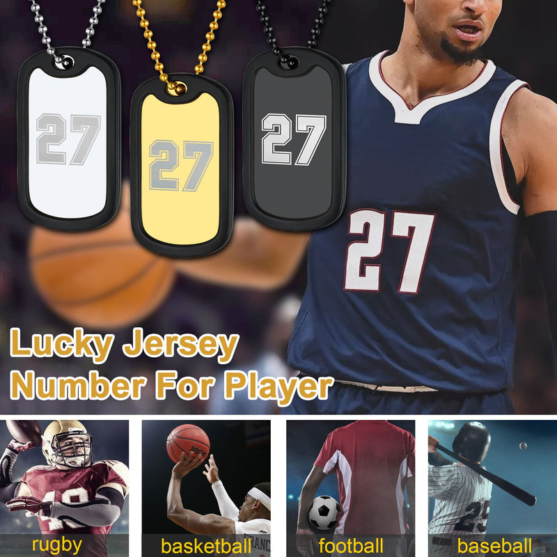 Customized Sport Number Dog Tag Necklace for