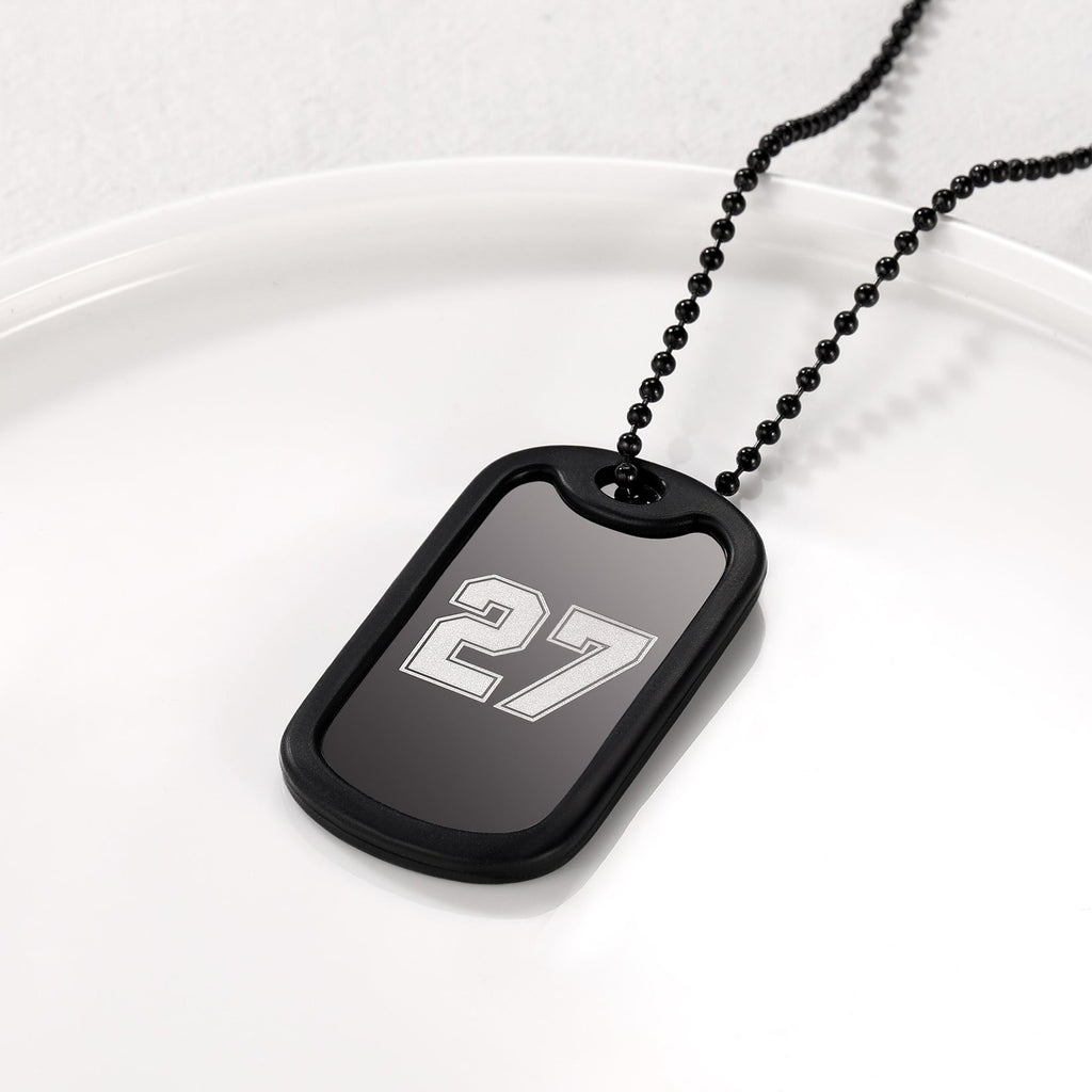 Customized Sport Number Dog Tag Necklace for